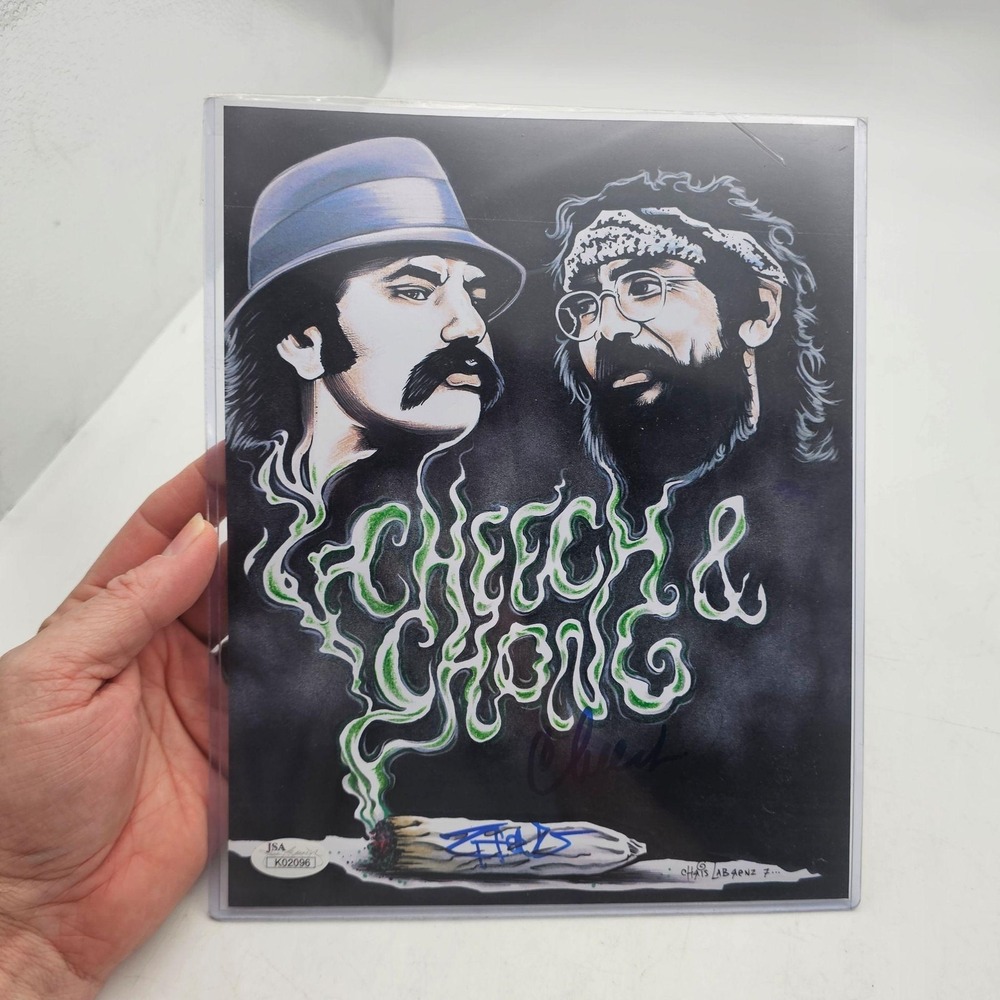 Cheech & Chong Autographed Photo Art Print JSA COA Signed Comedy Artwork Poster